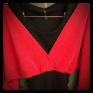 Pretty Woman Style Red and Black Dress with Belt